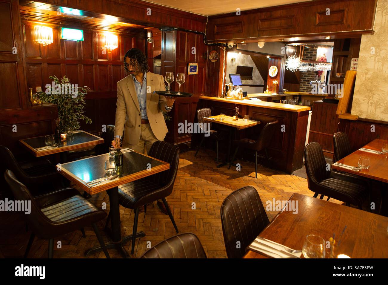 Das Familienrestaurant Yemen Heaven at 98 Walmgate in York, North Yorkshire. Jemen Heaven ist ein Restaurant aus dem Nahen Osten. Stockfoto