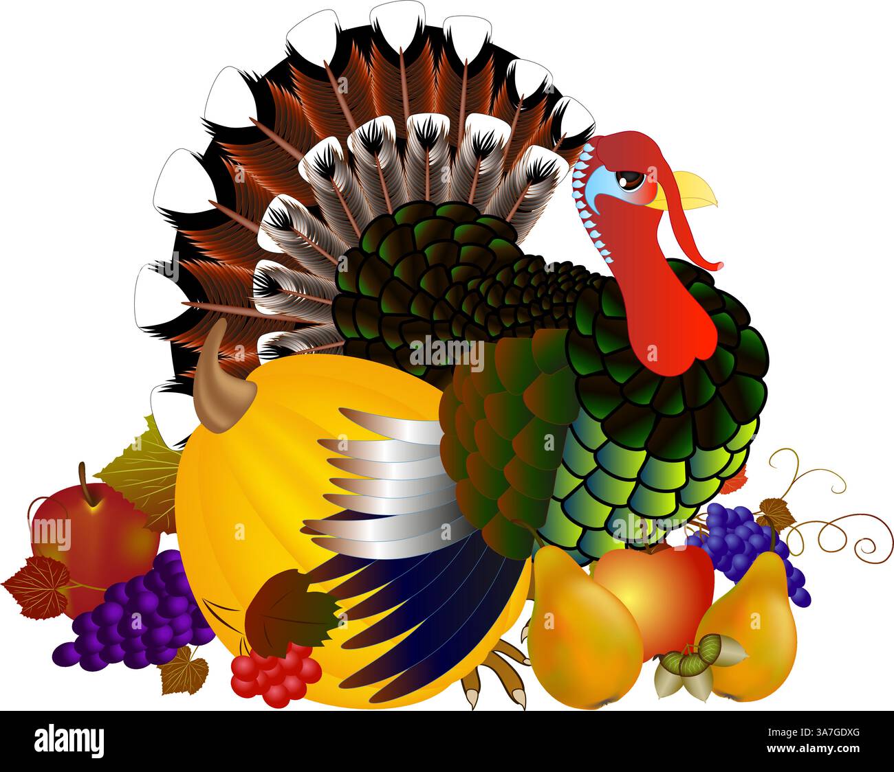 Thanksgiving Türkei. Stock Vektor