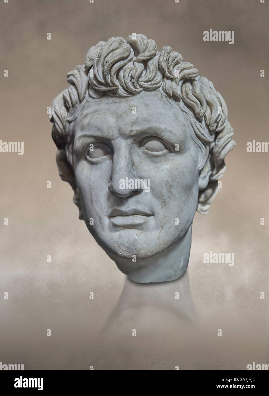 Antike griechische Marmorporträtbüste des 1. Pergamonkönigs Attalos I. 200 v. Chr. Von Pergamum (Bergama) Türkei. Pergamonmuseum Berlin Inv SMB, AVP VII Stockfoto