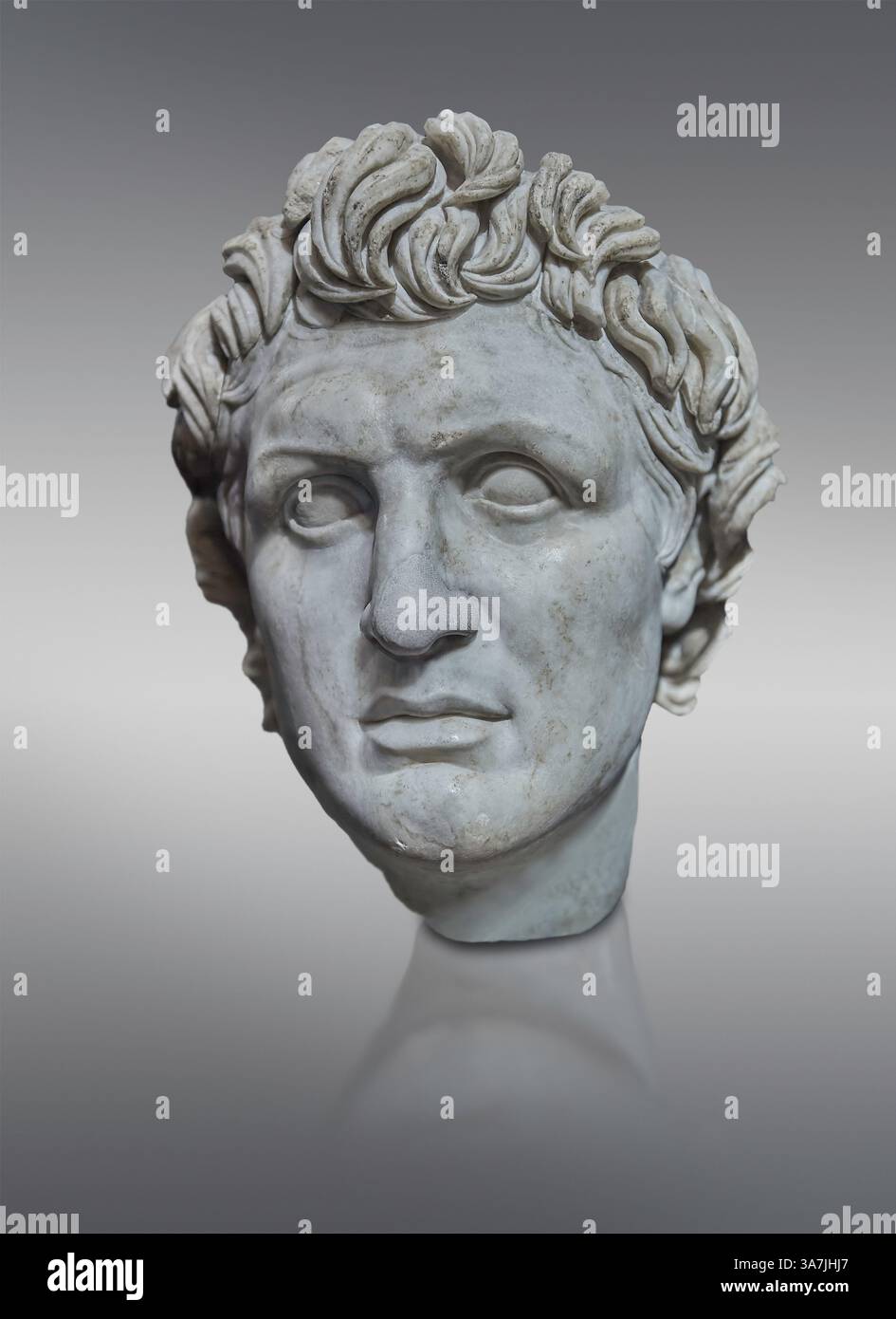 Antike griechische Marmorporträtbüste des 1. Pergamonkönigs Attalos I. 200 v. Chr. Von Pergamum (Bergama) Türkei. Pergamonmuseum Berlin Inv SMB, AVP VII Stockfoto