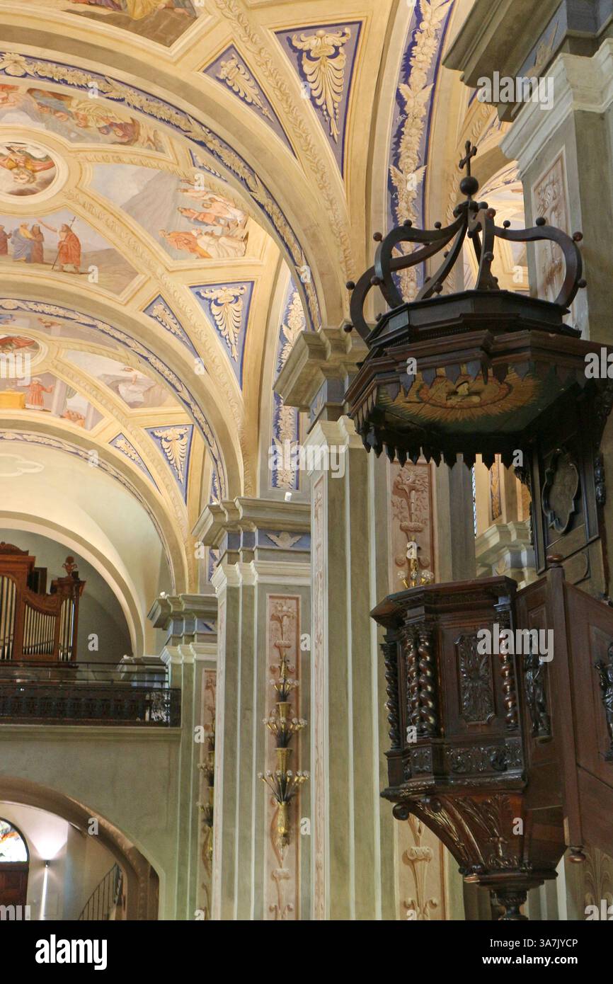 Kirche von Megève Stockfoto