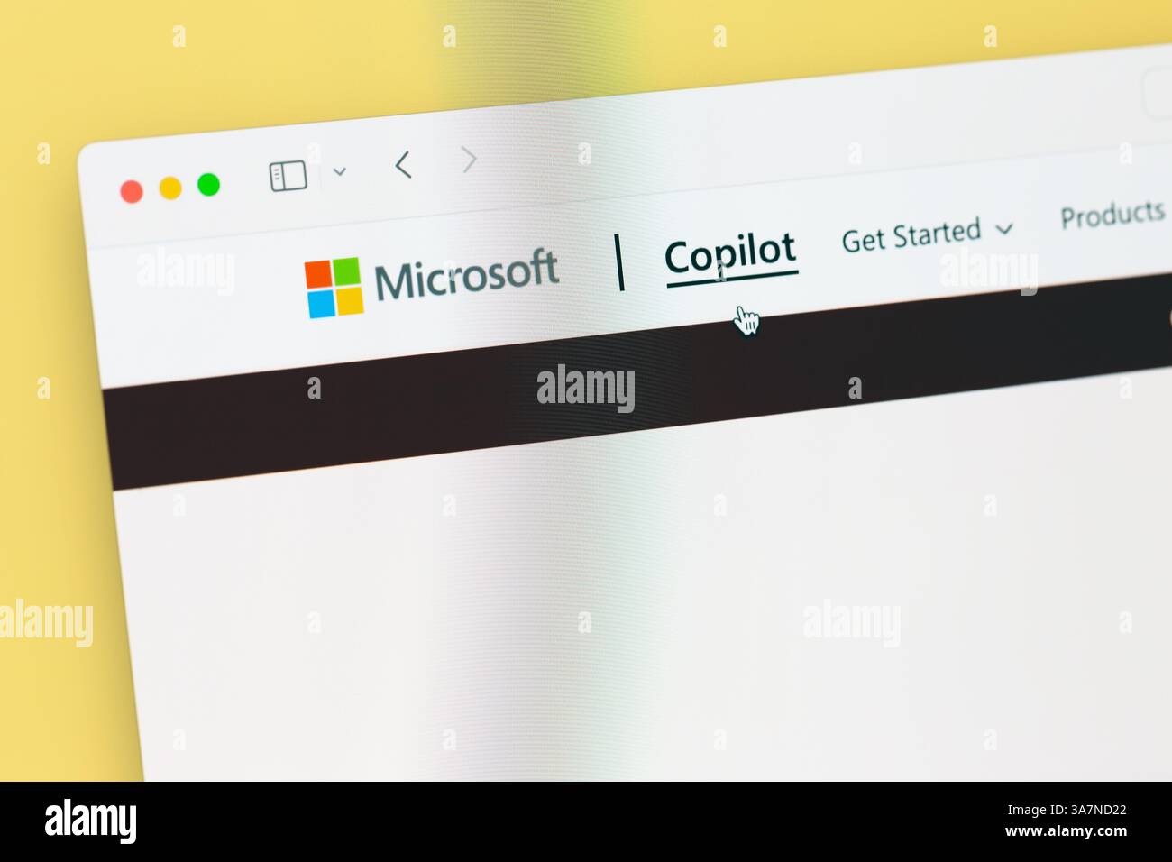 Ostersund, Schweden - 16. Februar 2025. Microsoft Copilot Website. Microsoft Copilot ist ein von Microsoft entwickelter generativer Chatbot für künstliche Intelligenz. Stockfoto