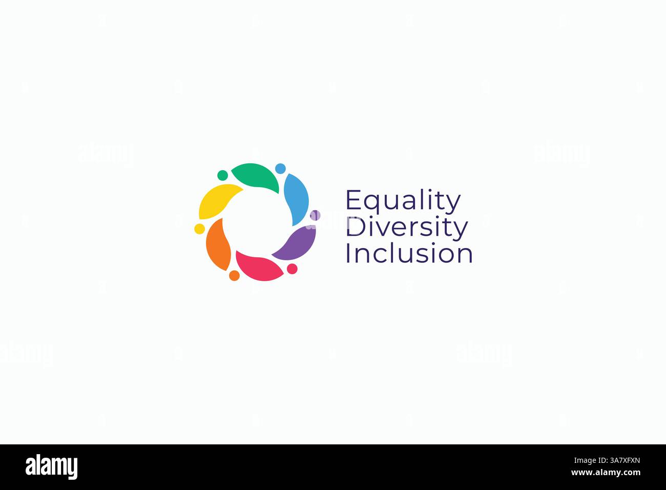 Gleichheit Diversität Inklusion Logoausgabe Menschenrechte Friedensgruppe Gemeinschaft Sozialer Respekt Stock Vektor