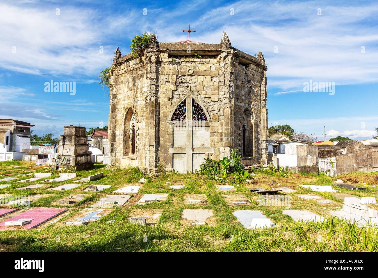 Friedhofskapelle aus der spanischen Kolonialzeit in Janiuay, Iloilo, Philippinen, Stockfoto
