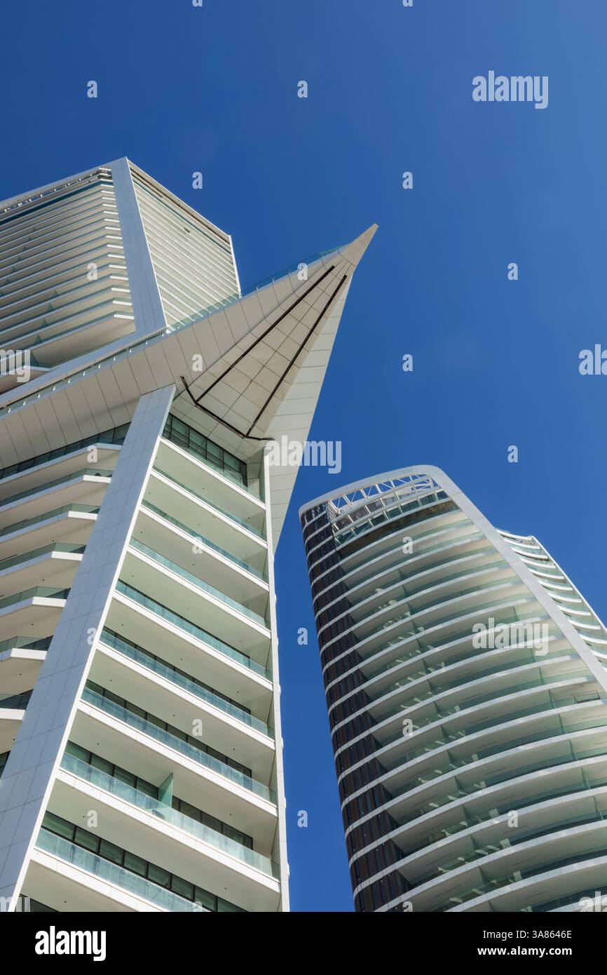 Zypern, Limassol (Lemesos), Trilogy Towers Moderne Hochhäuser Stockfoto