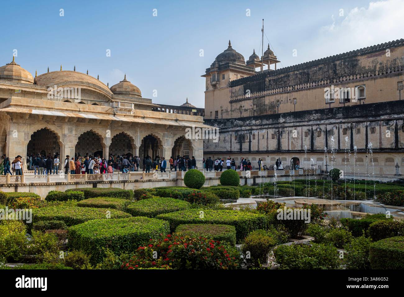 Amer Fort (Amber Fort), Rajasthan, Indien Stockfoto