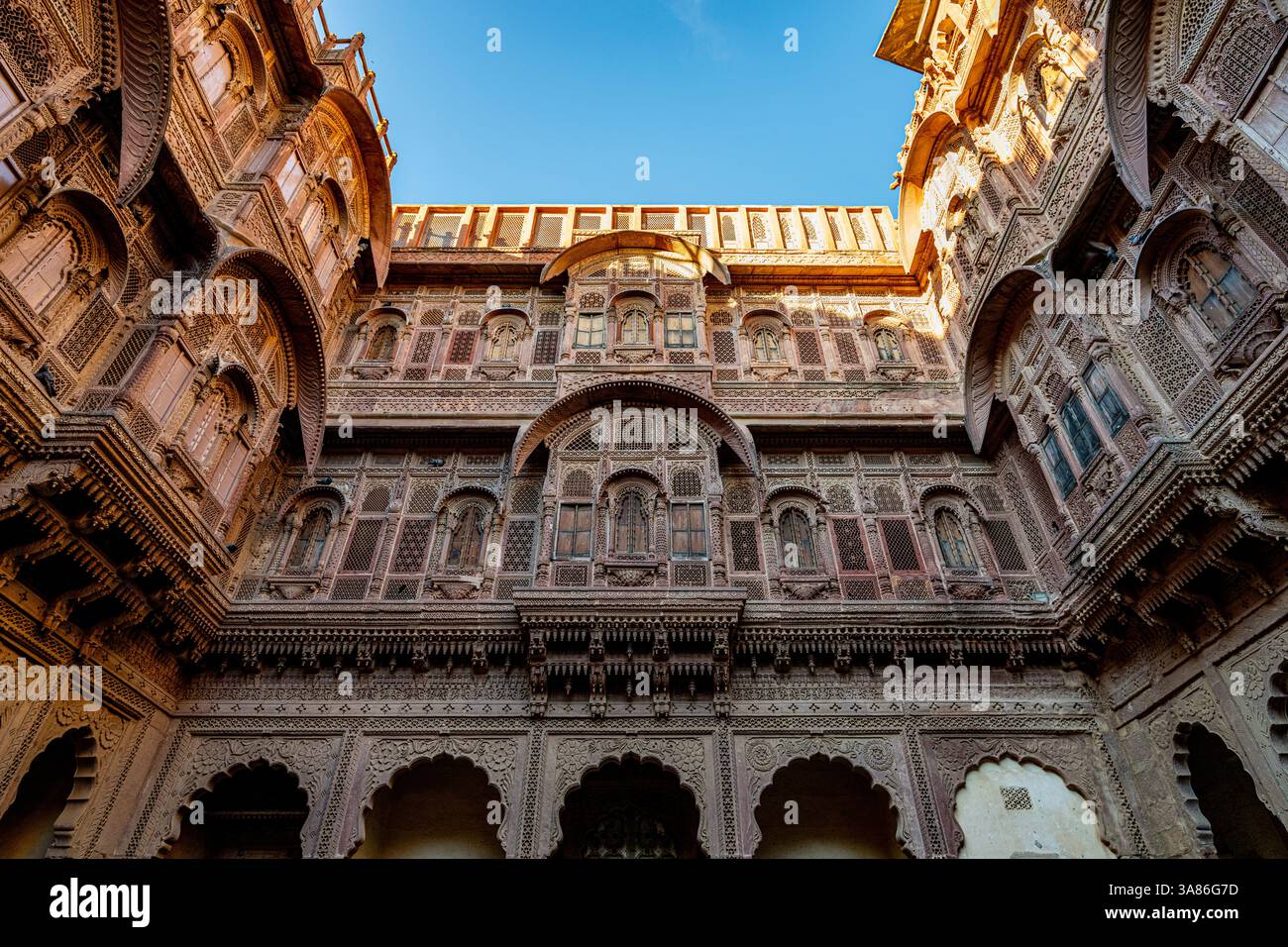 Mehrangarh Fort, Jodhpur, Rajasthan, Indien Stockfoto
