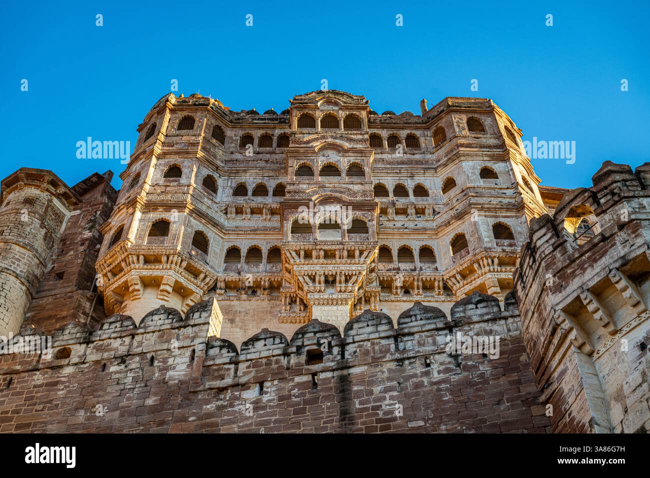Mehrangarh Fort, Jodhpur, Rajasthan, Indien Stockfoto