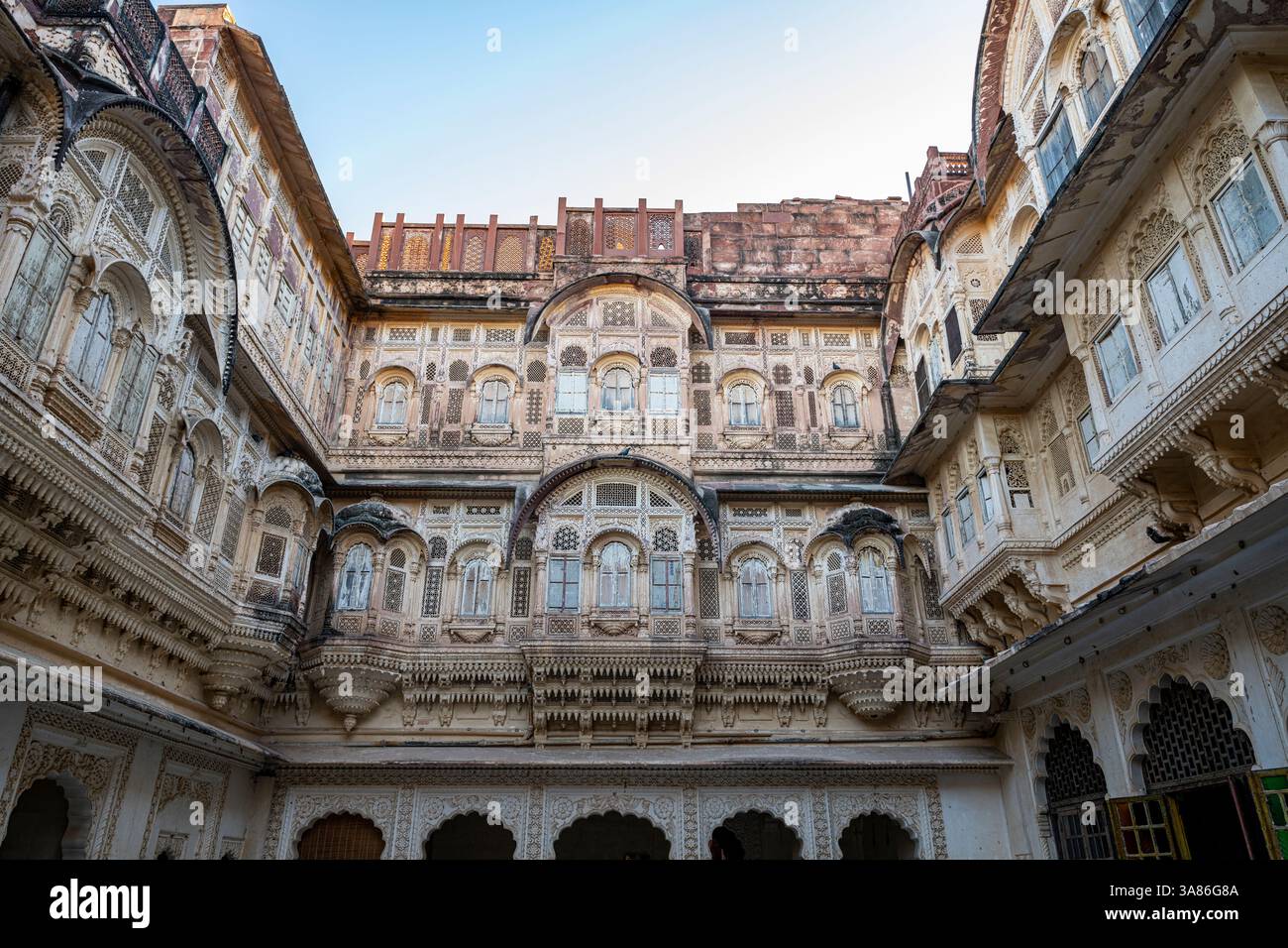 Mehrangarh Fort, Jodhpur, Rajasthan, Indien Stockfoto