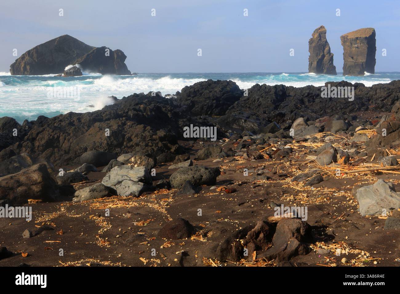 Mosteiros und Küste, Sao Miguel, Azoren, Atlantik, Portugal Stockfoto