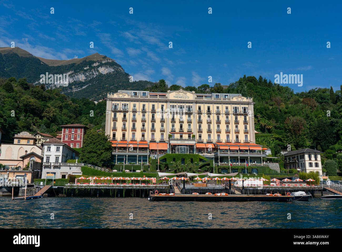 Grand Hotel Tremezzo, Tremezzo, Comer See, Italienische Seen, Lombardei, Italien Stockfoto