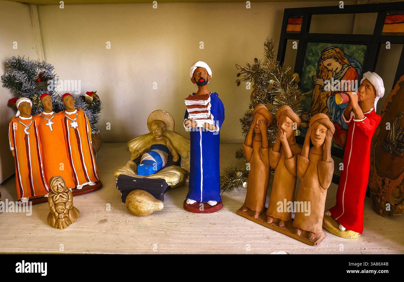 Interreligiöse Statuen in Meknes, Marokko Stockfoto