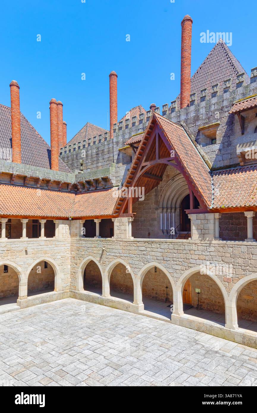 Palast der Herzöge von Braganza, Guimaraes, UNESCO, Region Minho, Portugal Stockfoto