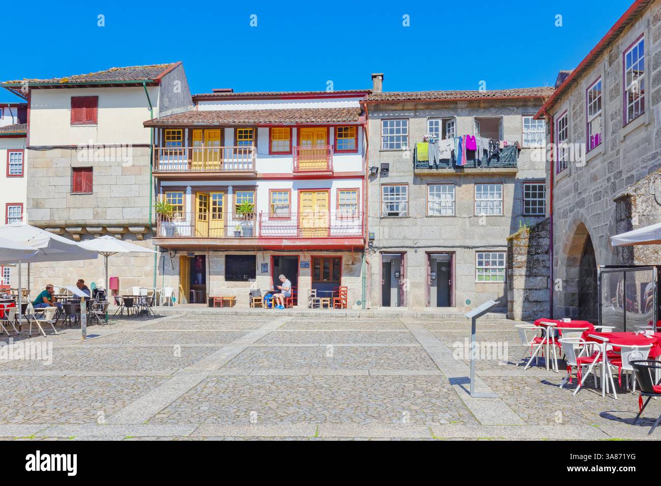 Praca de Santiago, Guimaraes, UNESCO, Region Minho, Portugal Stockfoto