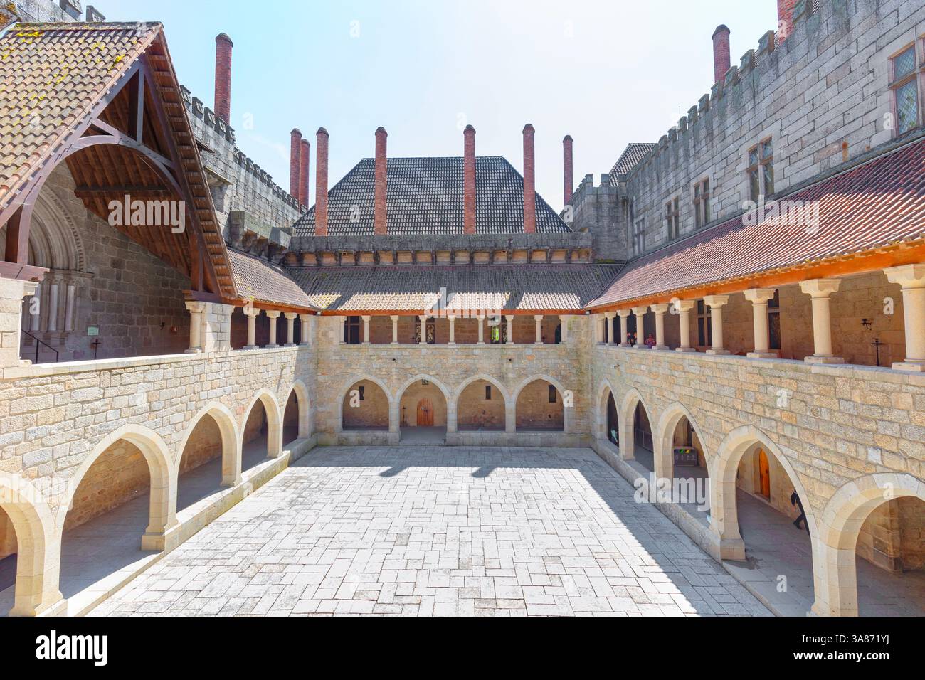Palast der Herzöge von Braganza, Guimaraes, UNESCO, Region Minho, Portugal Stockfoto
