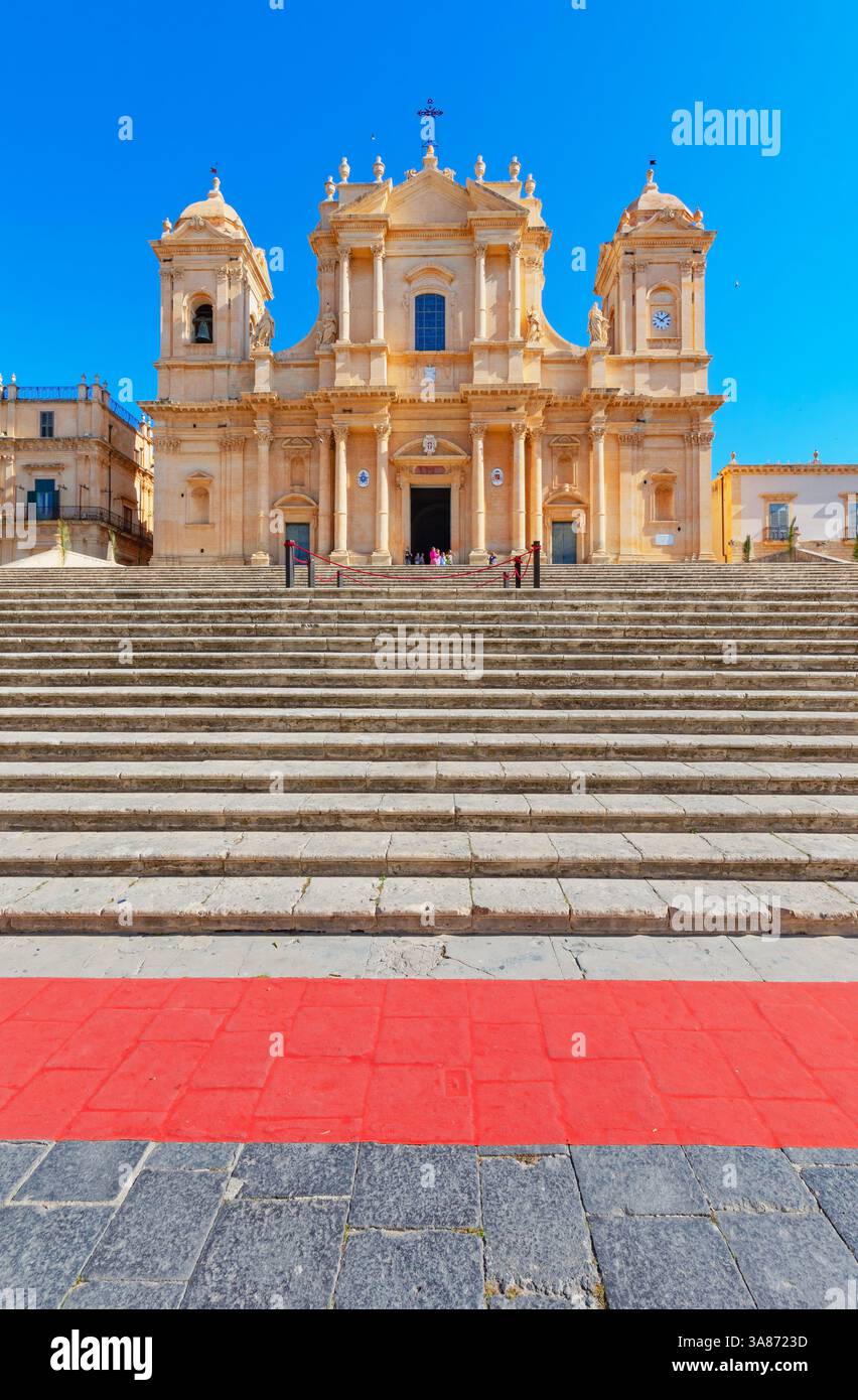 Kathedrale von San Nicolo, Noto, UNESCO, Noto-Tal, Sizilien, Italien Stockfoto