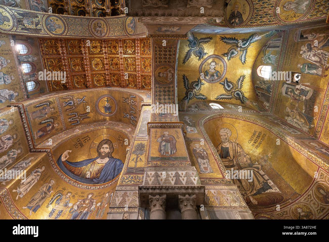 Kathedrale von Monreale, UNESCO-Weltkulturerbe, Monreale, Palermo, Sizilien, Italien, Mittelmeerraum, Europa Stockfoto