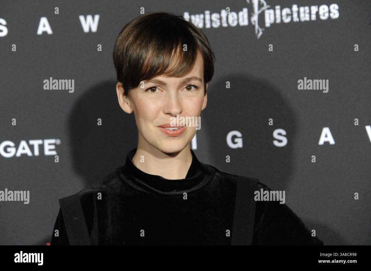 25. Oktober 2017 – Los Angeles, CA, USA – Brittany Allen kommt am 25. Oktober 2017 zur Premiere von Lionsgates „Jigsaw“ in Los Angeles, Kalifornien (Credit Image: © Peter West/Ace Pictures via ZUMA Press) Stockfoto