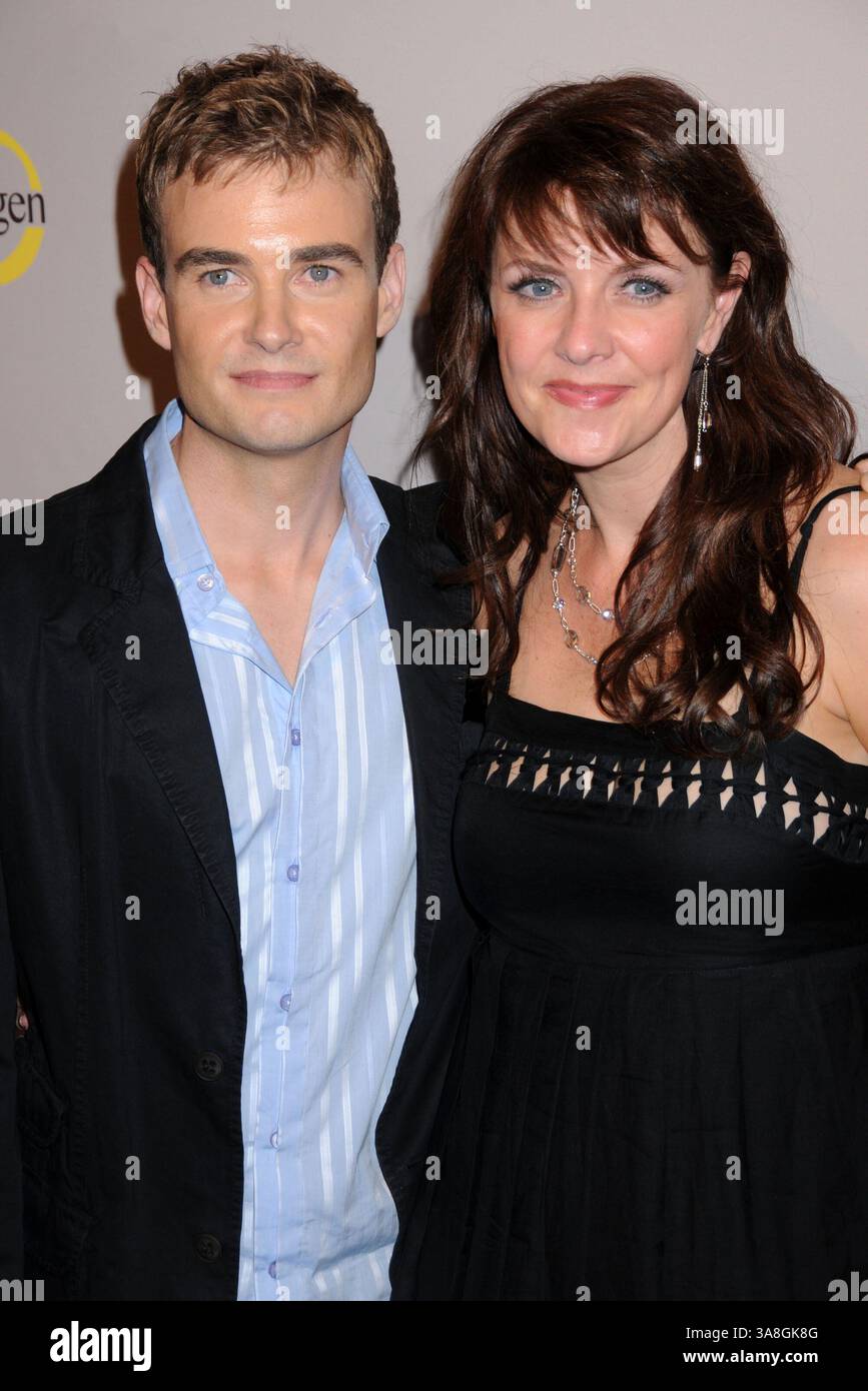 20. Juli 2008 - Beverly Hills, KALIFORNIEN, USA - 20. Juli 2008 - Beverly Hills, Kalifornien - Robin Dunne und Amanda Tapping. NBC Universal 2008 Press Tour All-Star Party im Beverly Hilton Hotel. Foto: Byron Purvis/AdMedia (Foto: © Byron Purvis/AdMedia via ZUMA Wire) Stockfoto