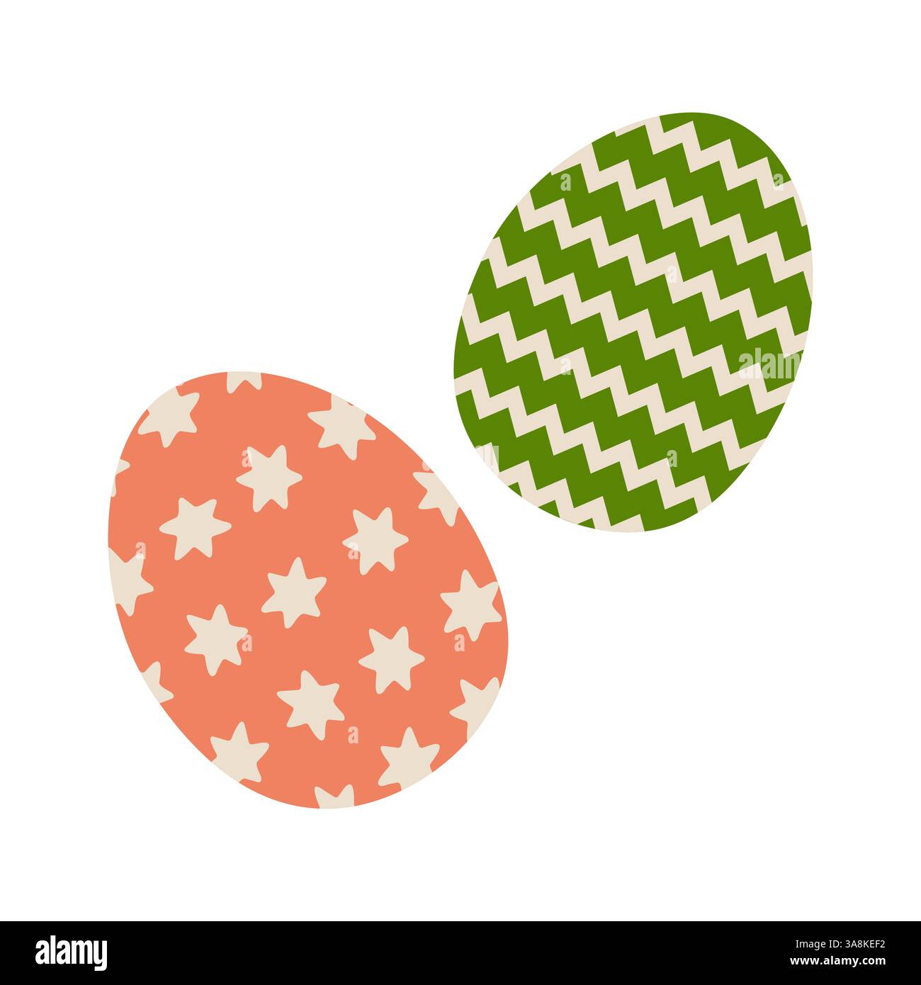 Farbenfroh dekorierte Eier in festlichen Mustern für eine Frühlingsfeier Stock Vektor