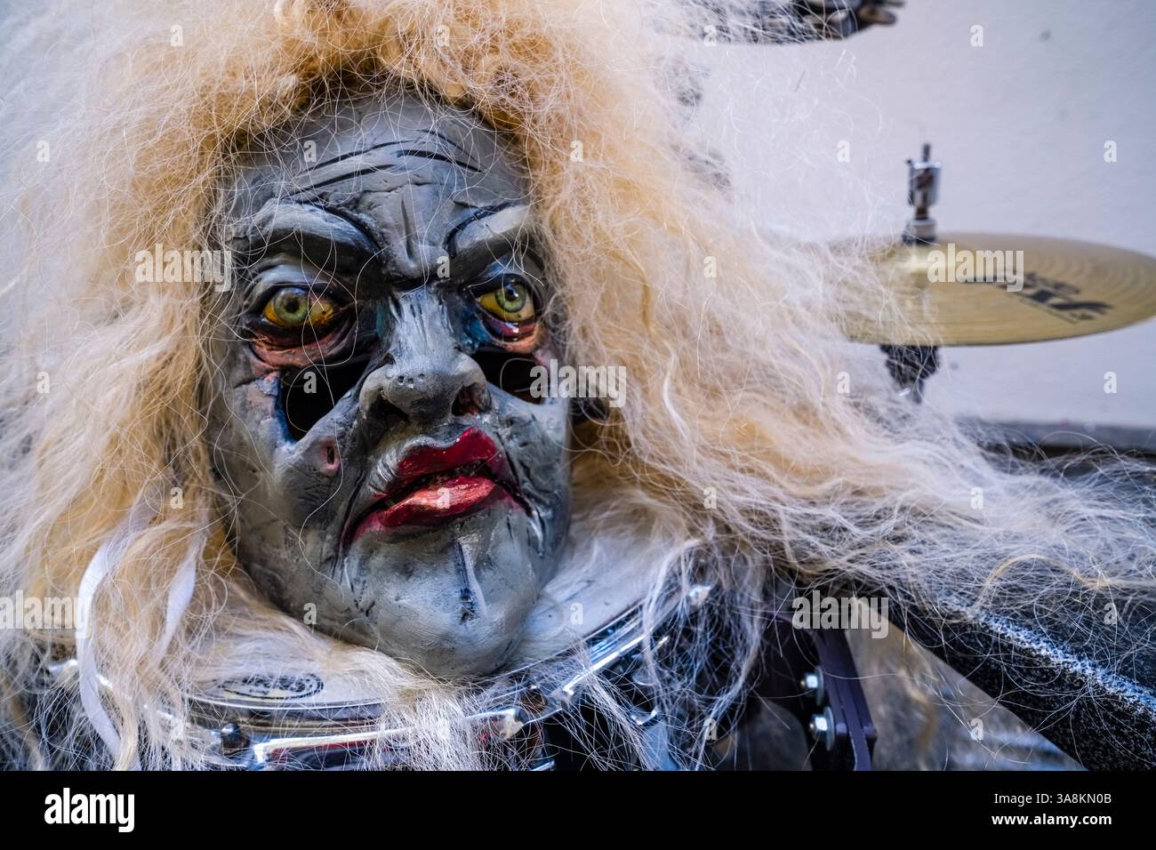 Masken des typischen Luzerner Karnevals. Stockfoto