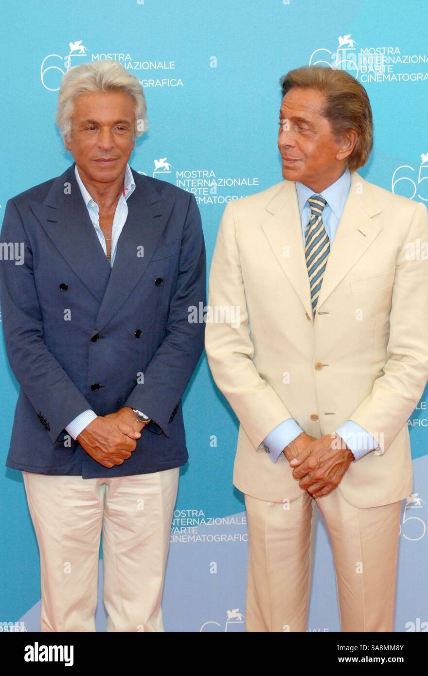 August 2008 - Venedig, Italien, USA - 28. August 2008 - Venedig, Italien - Giancarlo Giammetti und Valentino Garavani. "Valentino: Der letzte Kaiser" Fotoruf während des 65. Filmfestivals von Venedig. Foto: A Berti/Marka/AdMedia Stockfoto