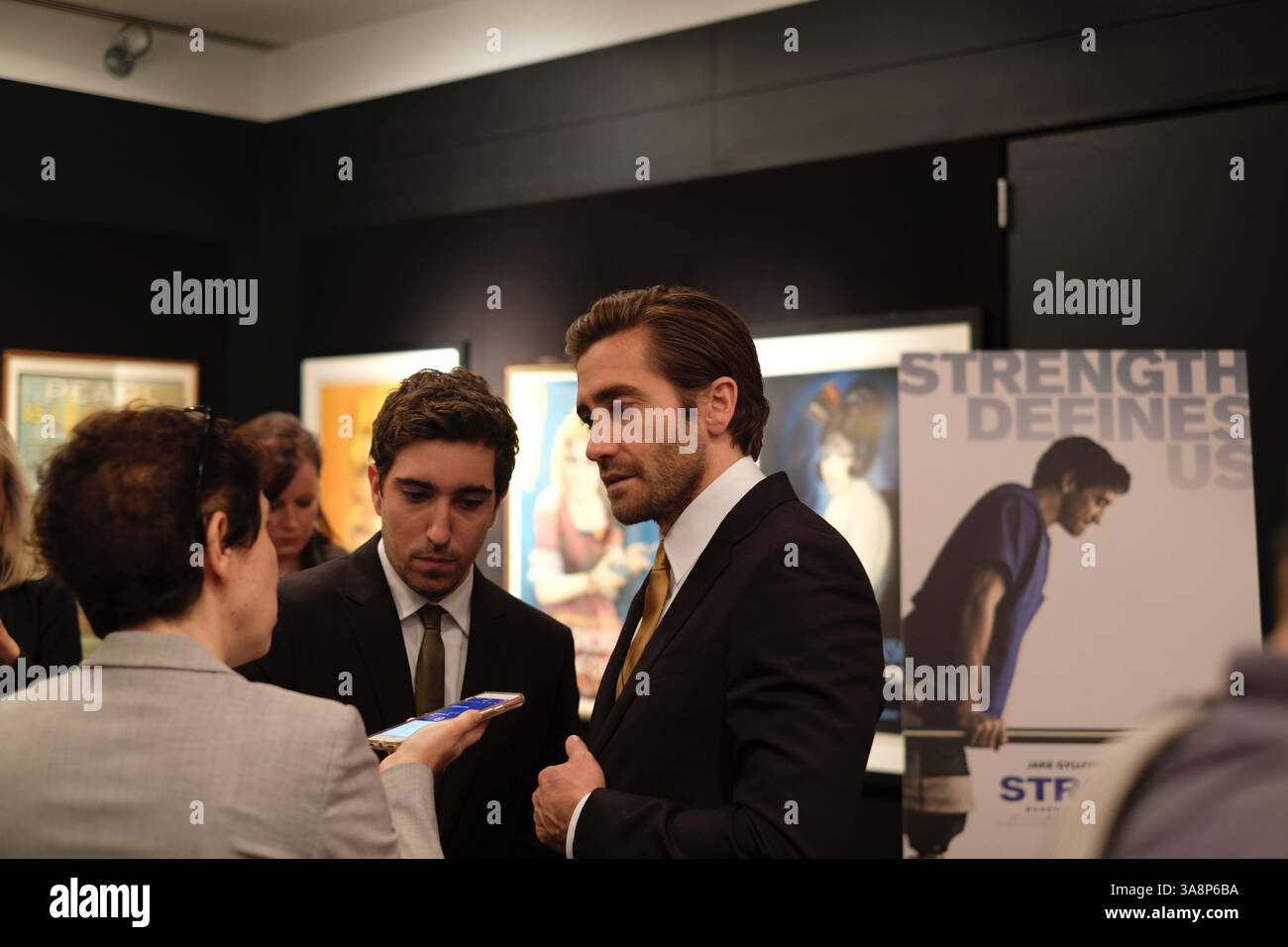 14. September 2017 – New York, New York, USA – Jeff Bauman und Jake Gyllenhaal kommen am 14. September 2017 zur Premiere von „Stronger“ im Walter Reade Theater in New York City (Credit Image: © Curtis Means/Ace Pictures via ZUMA Press) Stockfoto