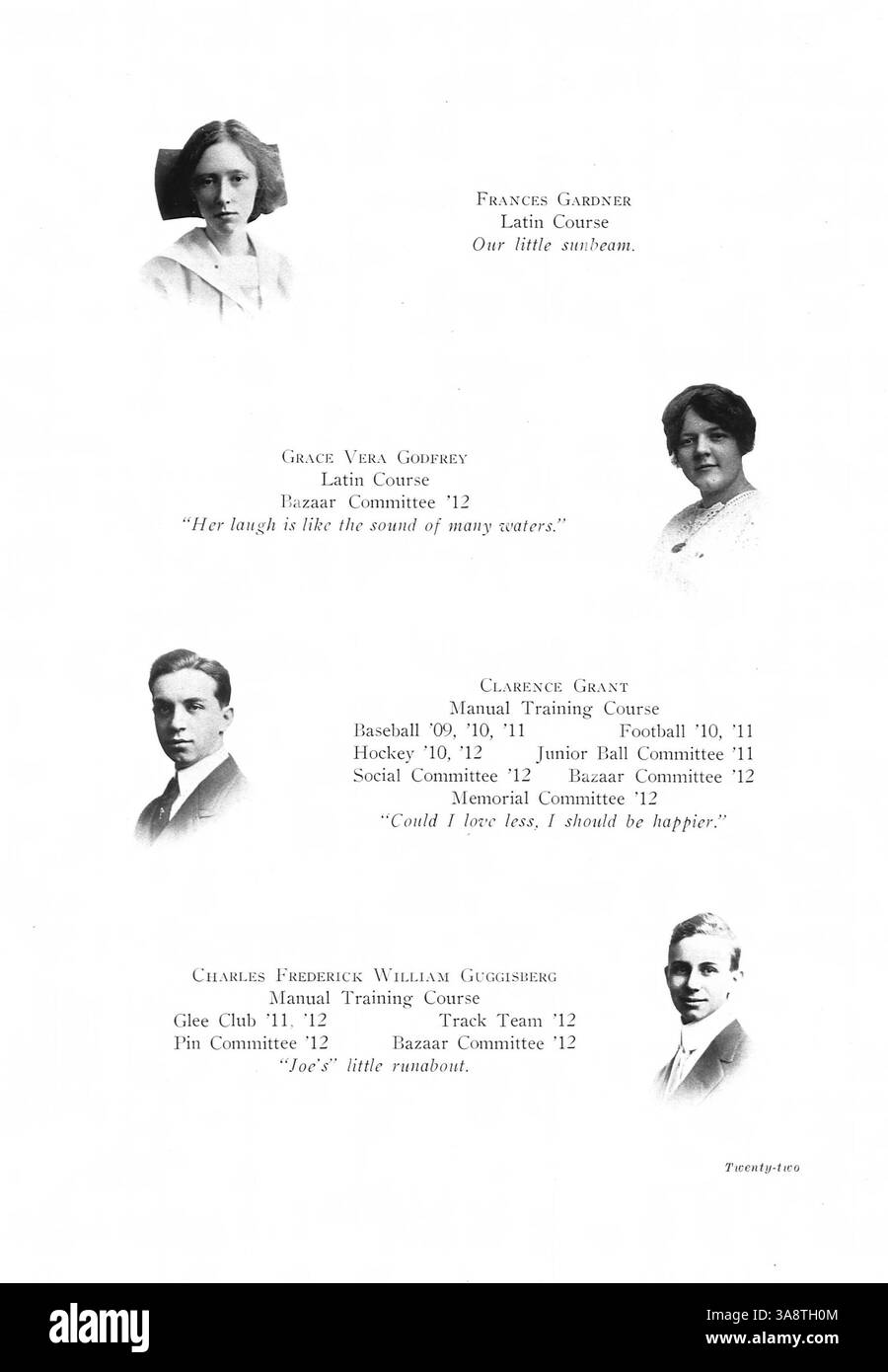 Polaris 1912 dokumentiert die Geschichte der Schüler, Lehrer, Vereine, Leichtathletik und der afroamerikanischen Geschichte aus dem akademischen Jahr 1911-1912. Stockfoto