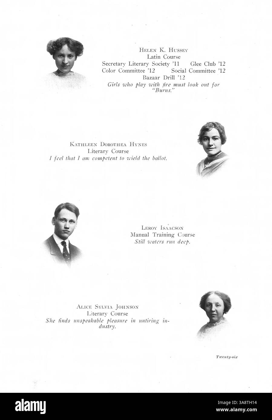 Polaris 1912 von der North High School zeigt Studenten, Dozenten, Vereine, Leichtathletik und afroamerikanische Geschichte aus dem Schuljahr 1911-1912. Stockfoto