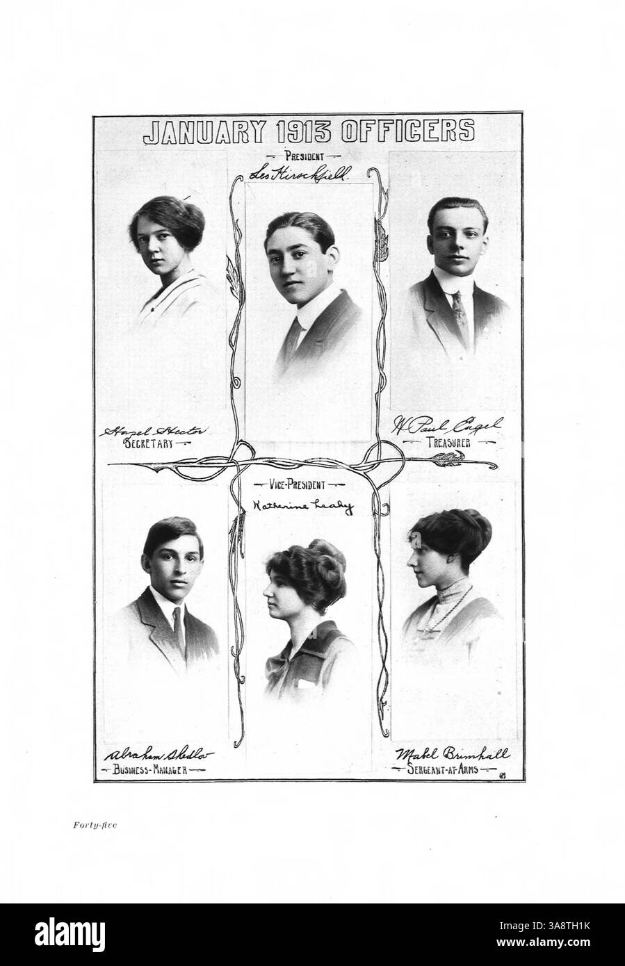 Polaris 1912, das Jahrbuch der North High School, zeigt Schüler, Lehrer, Vereine, Leichtathletik, und afroamerikanische Geschichte aus dem Schuljahr 1911-1912. Stockfoto