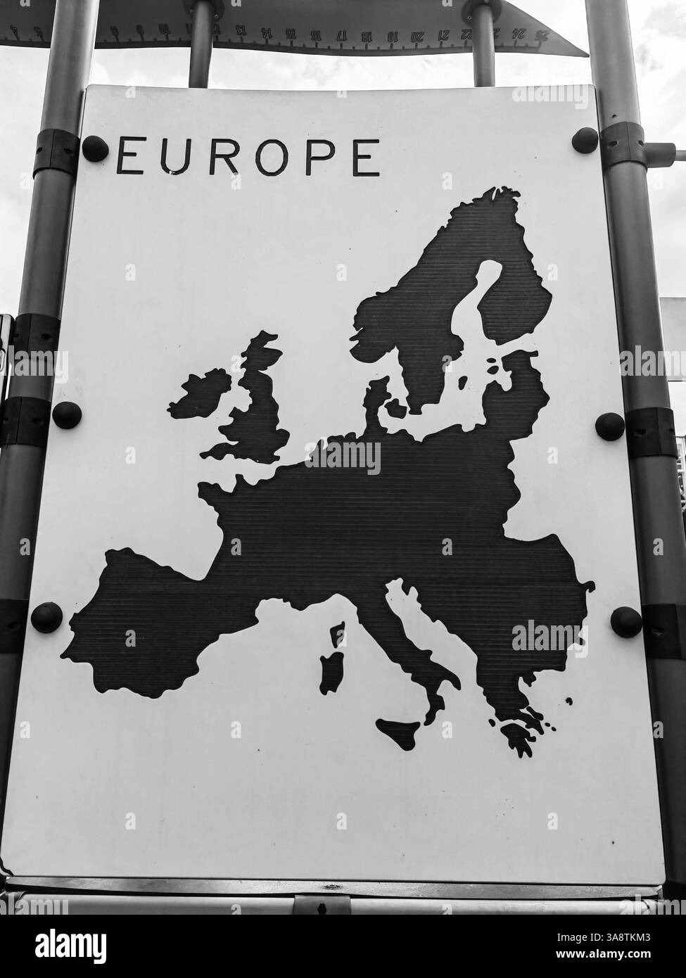 Metal Framework: Abstrakte Karte Europas Stockfoto