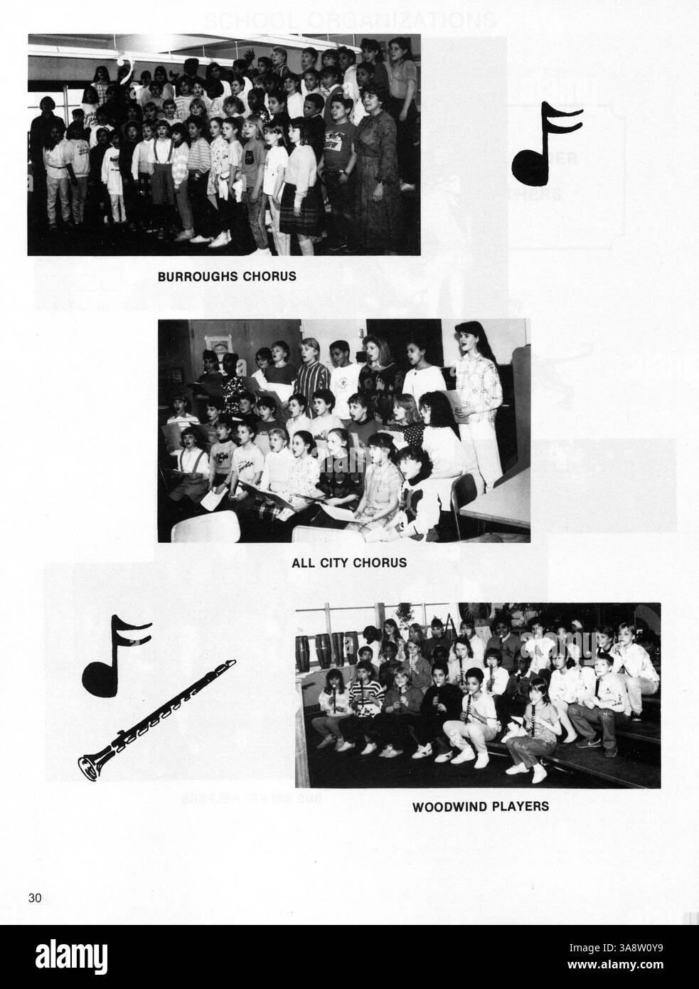 Das Burroughs Elementary Yearbook von 1987 spiegelt die wichtigsten Momente und Beiträge von Studierenden und Dozenten während des akademischen Jahres 1986-1987 wider, einschließlich Veranstaltungen und Meilensteine. Stockfoto