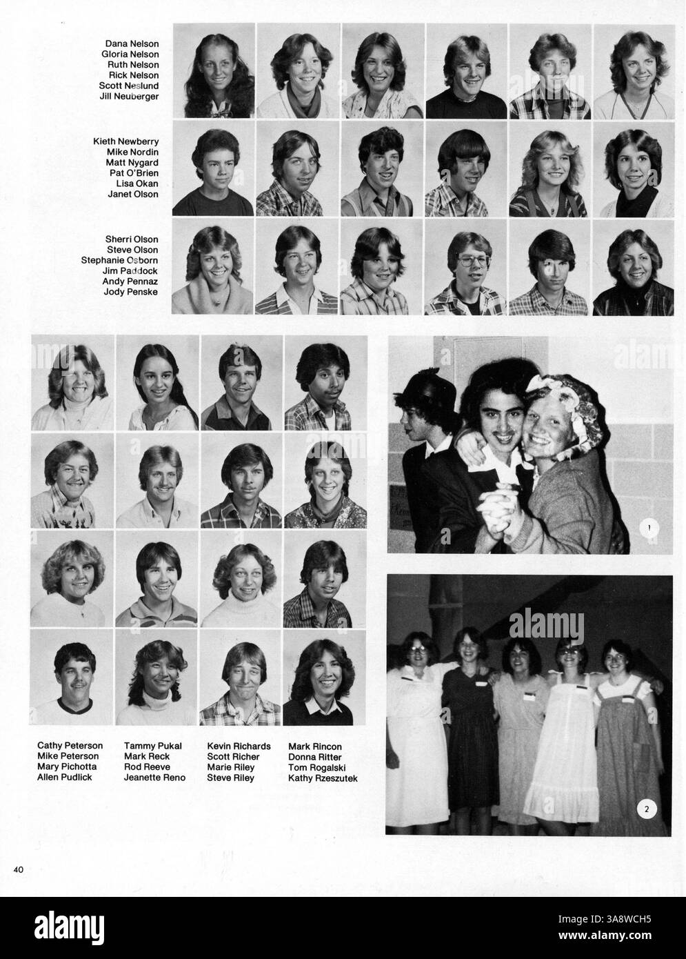 Das Jahrbuch „Orator 81“ von der Patrick Henry High School 1981 dokumentiert das Leben der Schüler, einschließlich akademischer, sportlicher und außerschulischer Aktivitäten während des Schuljahres 1980-1981. Stockfoto