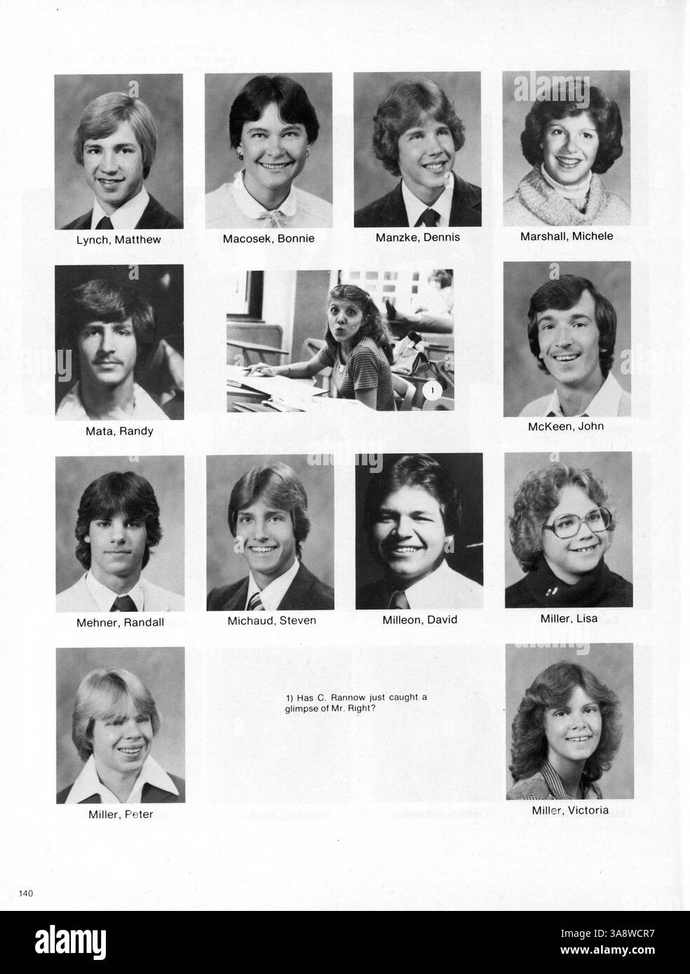 Diese Ausgabe des Rednerjahrbuchs der Patrick Henry High School dokumentiert das Schuljahr 1980-1981 und konzentriert sich auf Schülerleistungen, Lehrkörper, Sport und Schulveranstaltungen. Stockfoto