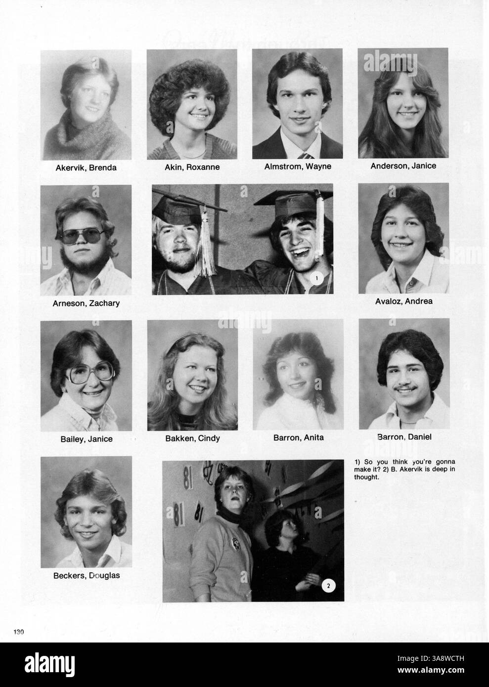 Diese Ausgabe des Rednerjahrbuchs der Patrick Henry High School beleuchtet das Schuljahr 1980-1981 mit Porträts von Schülern, Lehrkräften, Sportmannschaften und verschiedenen Schulveranstaltungen. Stockfoto