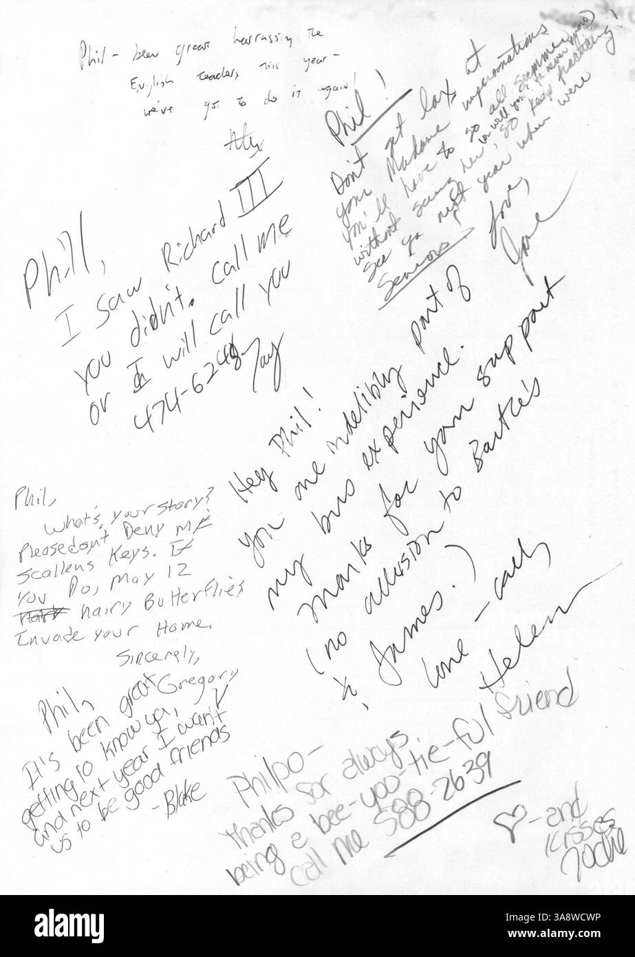 Dieses Breck Mustang Jahrbuch von 1988 spiegelt das Schuljahr 1987-1988 wider und dokumentiert das Leben der Schüler, akademische Leistungen, Sport, Vereine, und Events. Stockfoto