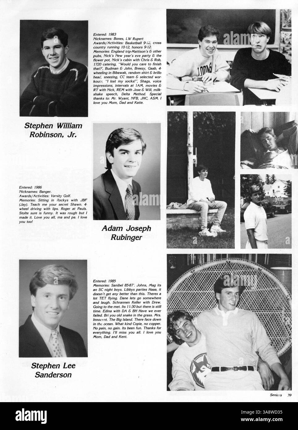 Das Breck Mustang Jahrbuch von 1988 zeigt Studentenporträts, Lehrkörper, Sportveranstaltungen, Clubs und wichtige Schulveranstaltungen aus dem akademischen Jahr 1987-1988. Stockfoto