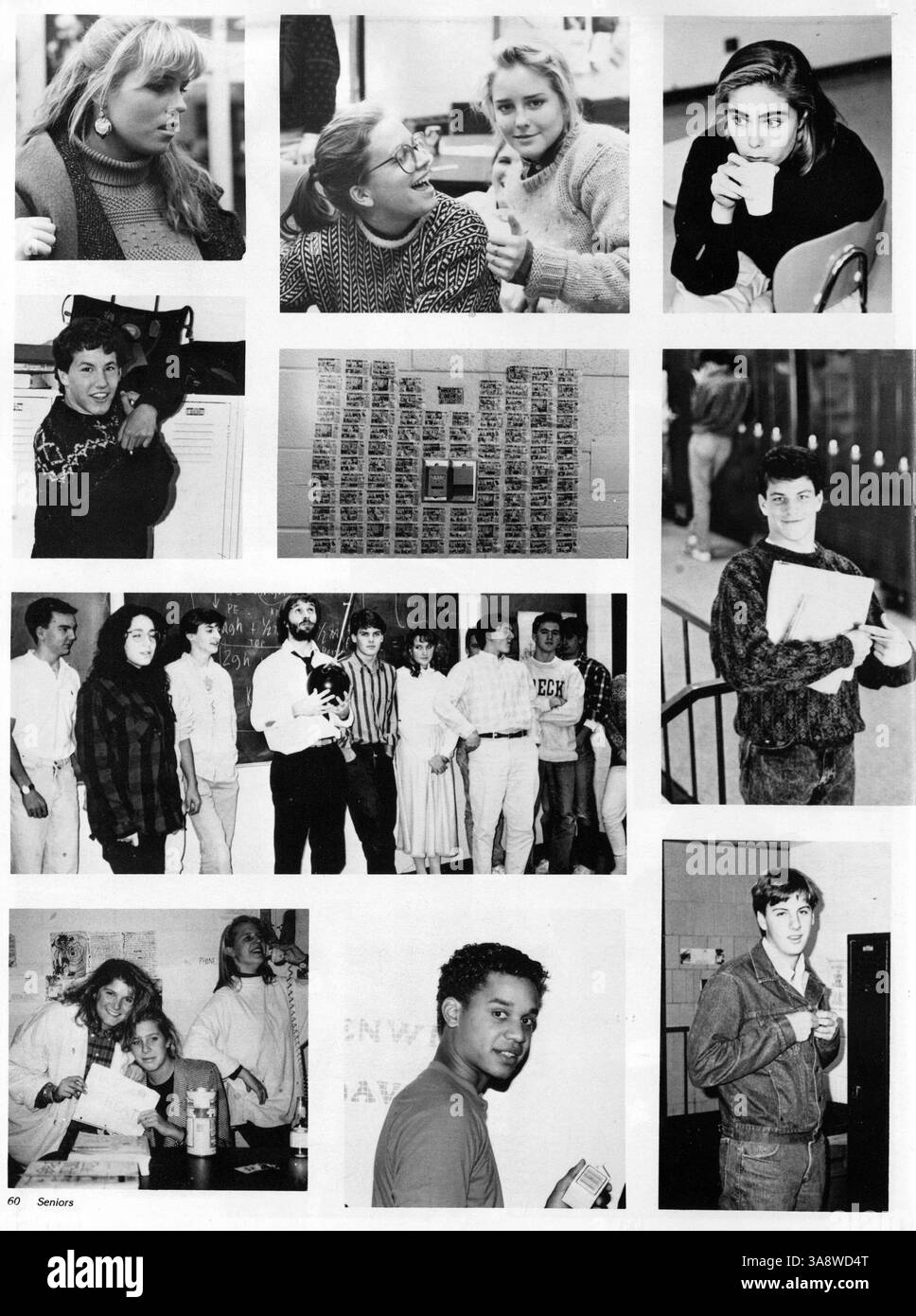 Das Breck Mustang Jahrbuch von 1988 dokumentiert Erfolge, Sport, Vereine, Studentenporträts, Lehrkörper, und Großveranstaltungen des Schuljahres 1987-1988. Stockfoto