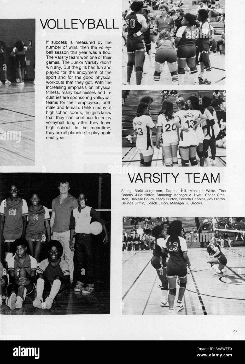 Polaris 1983 zeigt Studenten, Dozenten, Sportmannschaften, Vereine und andere bedeutende Veranstaltungen an der North High School während des akademischen Jahres 1982-1983. Stockfoto