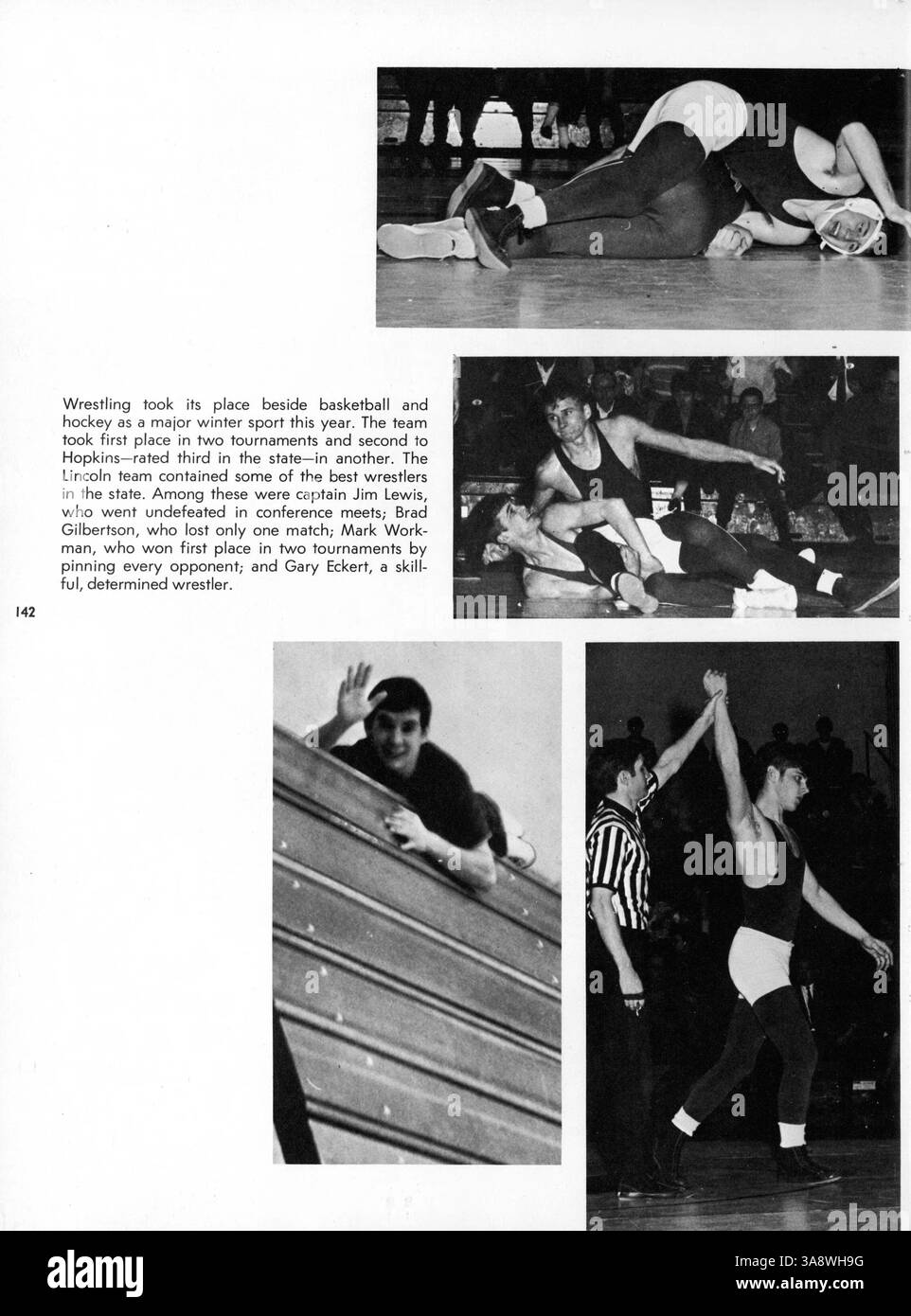 Das Jahrbuch der Lincoln High School 1969 zeigt die akademischen und außerschulischen Höhepunkte des Jahres 1968-1969, darunter Sport, Vereine und das Studentenleben. Stockfoto