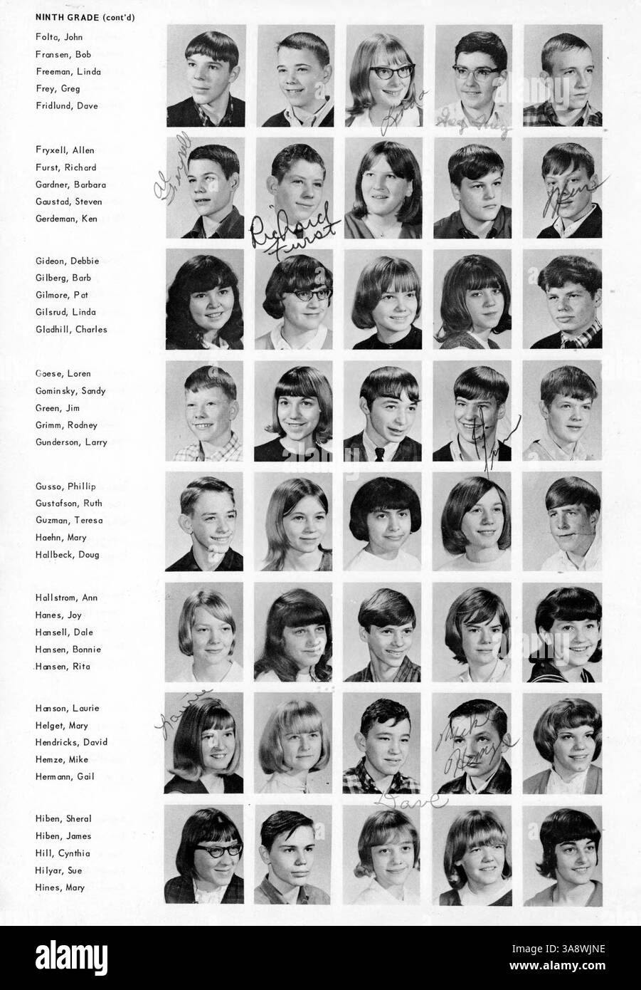 Das 1965 Sanford Jr. Das High Yearbook bietet einen Überblick über das Schuljahr 1964-65 und erfasst Bilder und Details von Schülern, Mitarbeitern und verschiedenen Schulveranstaltungen. Es ist eine wichtige Archivressource, die die Geschichte und Bedeutung der afroamerikanischen Gemeinschaften im Bildungsbereich während dieser Zeit widerspiegelt. Stockfoto