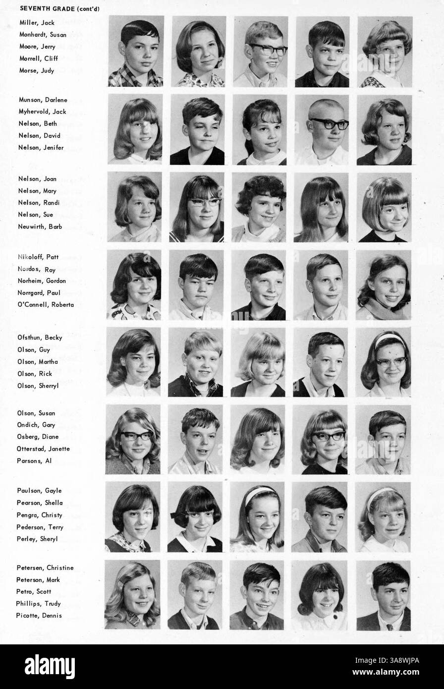 Das Sanford Jr. Das High Yearbook von 1965 beleuchtet die Schüler, Lehrkräfte und Aktivitäten des Schuljahres 1964-65. Es bietet einen Einblick in die Schulgemeinschaft und zeigt afroamerikanische Geschichte als Teil der Geschichte der Schule während dieser Zeit. Stockfoto