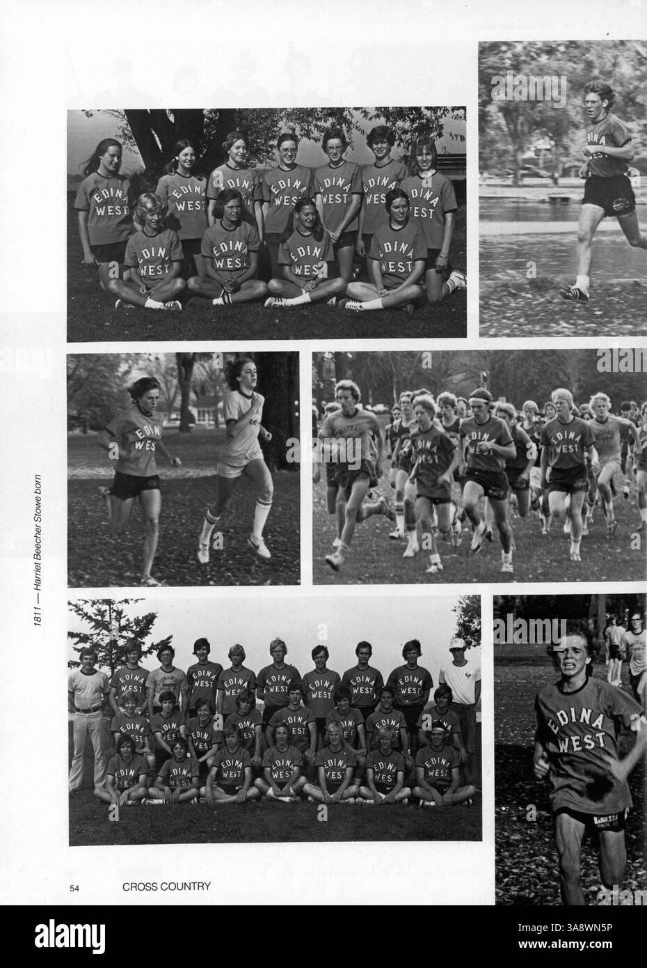 Windigo 76, das Jahrbuch 1976 der Edina West High School, dokumentiert die Schüler, Lehrer, Leichtathletik, Clubs, und Schulveranstaltungen des akademischen Jahres 1975-1976. Stockfoto