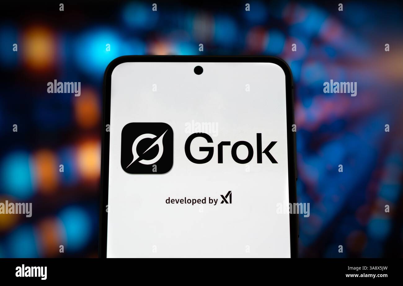 Grok Chatbot von XAI Stockfoto