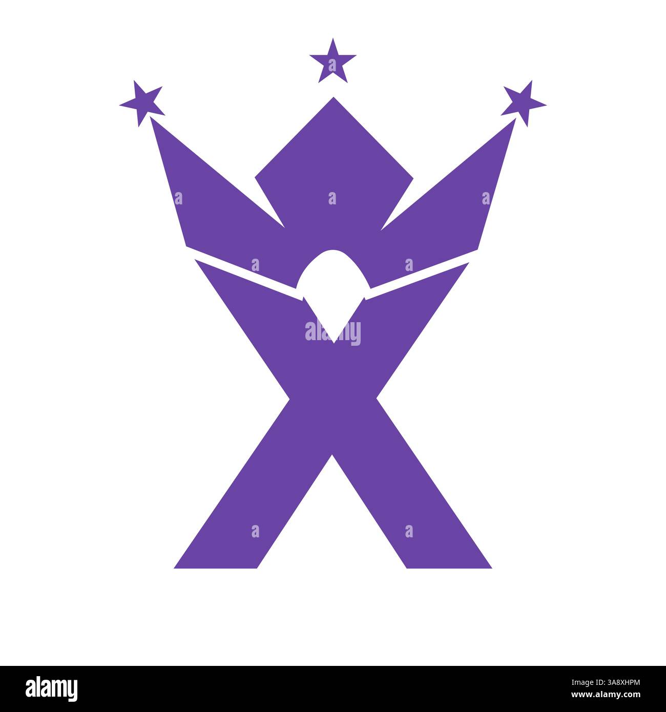 Letter X Crown Logo für Queen Sign, Beauty, Fashion, elegant, Luxury Symbol. King-Logo-Schild Stock Vektor