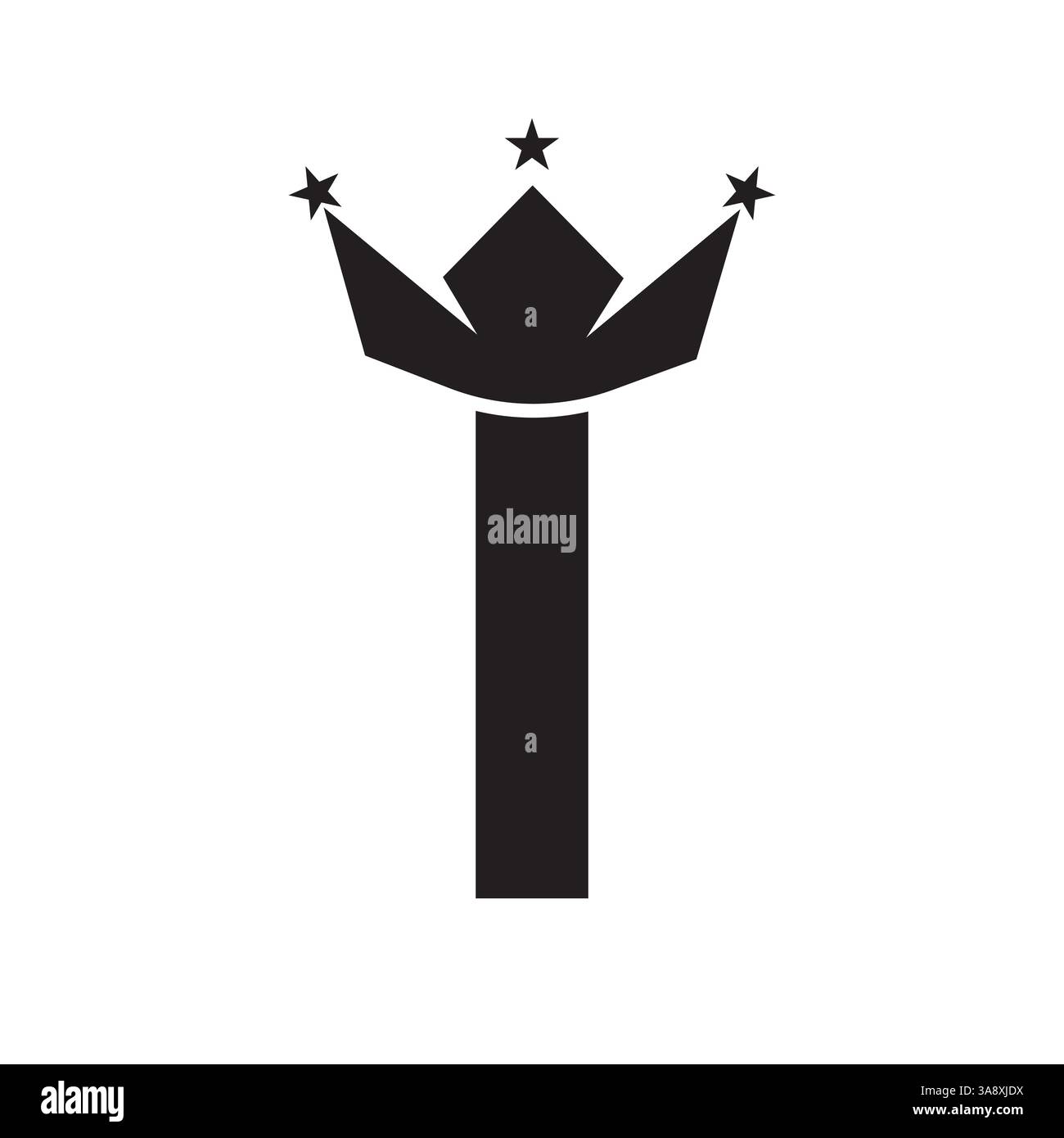 Kronenlogo Buchstabe I für Queen Sign, Beauty, Fashion, elegant, Luxury Symbol. King-Logo-Schild Stock Vektor
