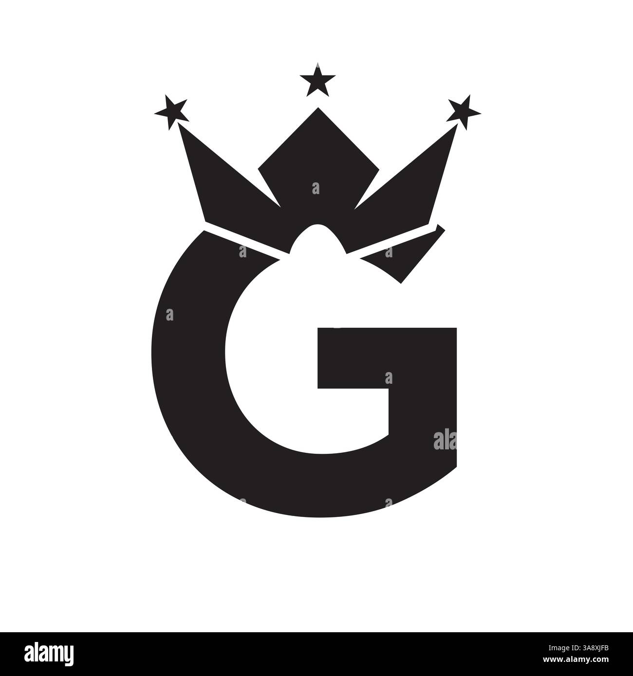 Kronenlogo des Buchstaben G für das Queen-Zeichen, Schönheit, Mode, elegant, Luxus-Symbol. King-Logo-Schild Stock Vektor