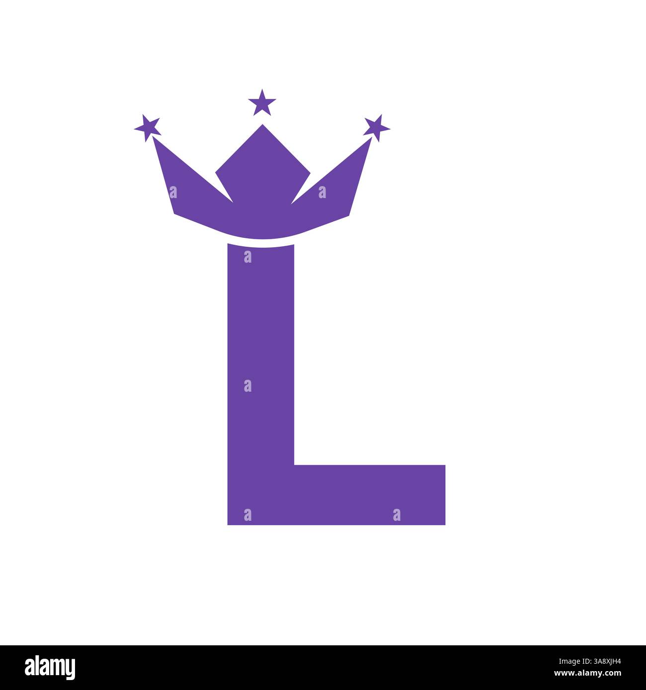 Letter L Crown Logo für Queen Sign, Beauty, Fashion, elegant, Luxury Symbol. King-Logo-Schild Stock Vektor