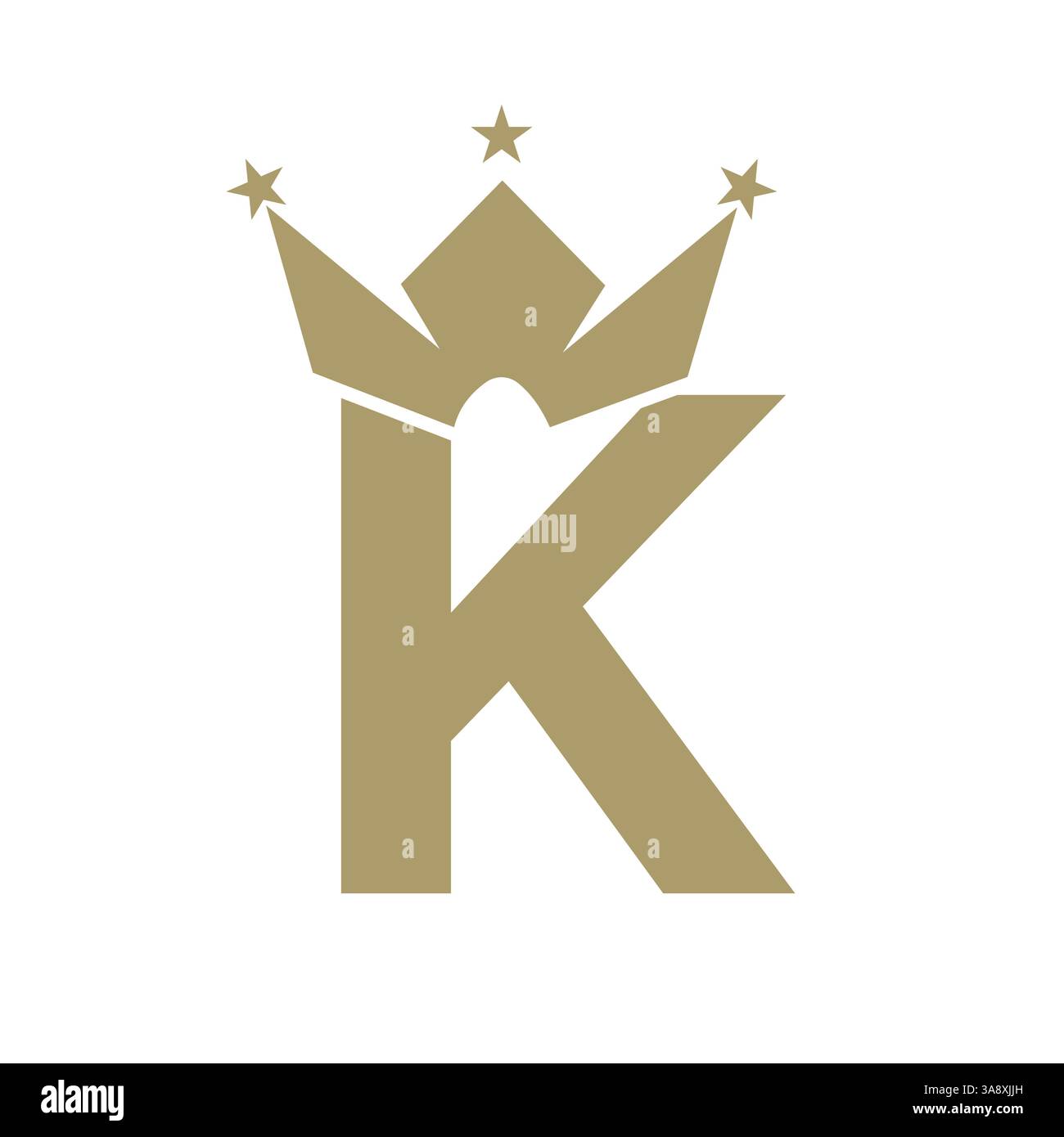 Kronenlogo mit Buchstabe K für das Queen-Zeichen, Schönheit, Mode, elegant, Luxus-Symbol. King-Logo-Schild Stock Vektor