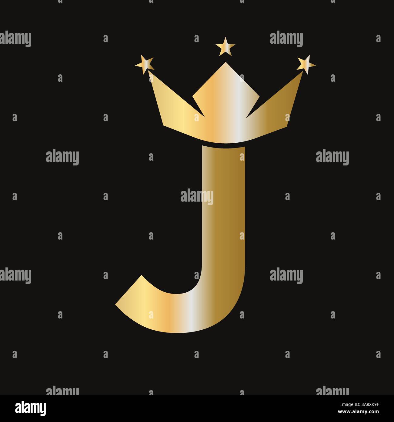 Buchstabe J Krone Logo für Königin Zeichen, Schönheit, Mode, elegant, Luxus Symbol. King-Logo-Schild Stock Vektor